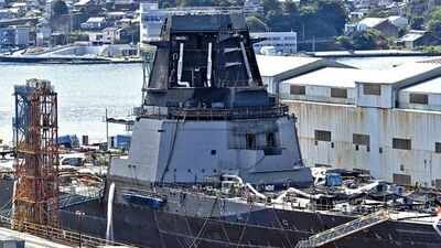 The first ASEV under construction in Nagasaki. (Sakai/@kensakai9310) Missiles from anywhere? Japan’s new warship packs 360-degree SPY-7 radar to hunt threats
