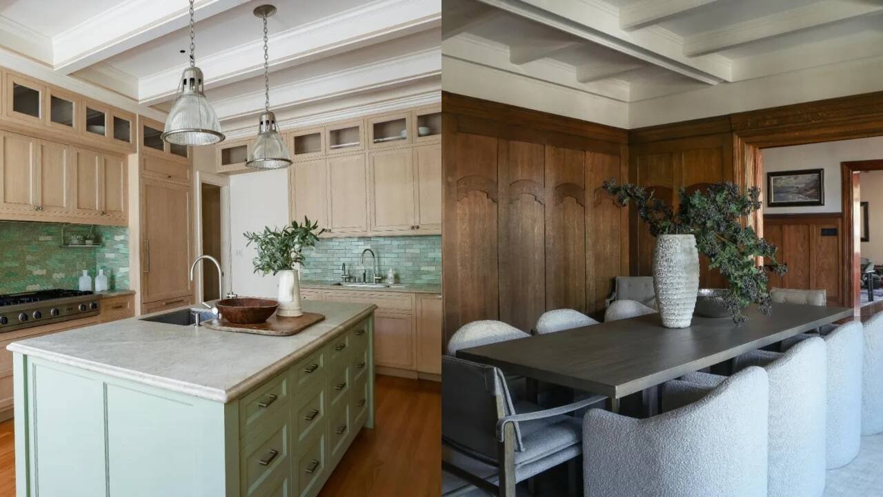 The kitchen and dining area