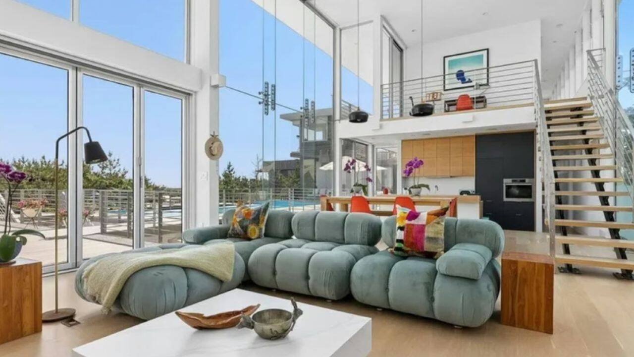 The three-storey home has several features designed to connect its interior with the outdoors.