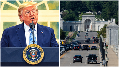 Donald Trump adds drones, snipers and ammunition to plans for Washington triumphal arch