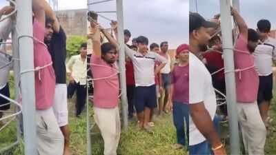 Technician tied (Instagram) “We won’t release him until officials arrive”: Villagers tie technician to mobile tower over poor network