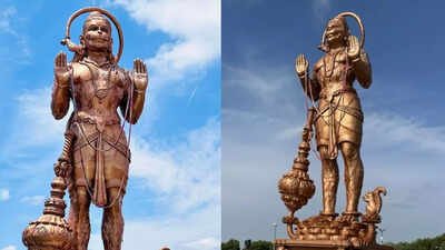The 90-foot Hanuman statue towering over the Sri Ashtalakshmi Temple in Sugar Land outside Houston, Texas, US Howdy, Hanuman! In Texas, Statue of Union meets politics of division