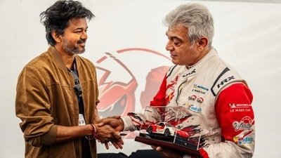 Ajith Kumar and CM Vijay shook hands and posed for a picture.