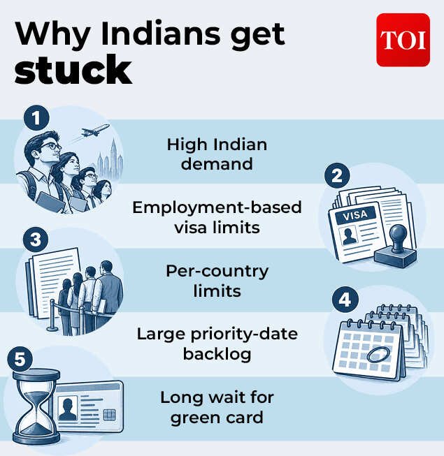 Why Indian workers get stuck in the green-card queue.