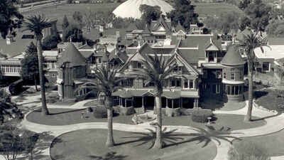 The sprawling 24,000-square-foot mansion has 160 rooms, 2,000 doors, 10,000 windows and 47 stairways (Image Source: Facebook/@Winchester Mystery House) 'Built to confuse spirits': Inside California's Winchester Mystery House, 104 after owner's death