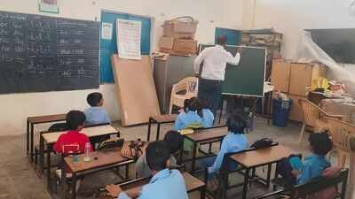 Image Credit: TOI/ Anjali Singh. 3 grades, 1 teacher; Class 8 student struggles with basic addition: Haryana’s schools face a test