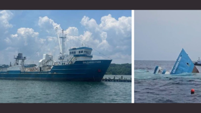 Calcasieu Pass sailing with the Atlantic menhaden fleet and, right, when DNREC reefed the ship (Source: Delaware DNREC photos) Delaware sank a retired 180-foot fishing vessel in August 2026 after it was transferred for just $1; now it forms an artificial reef about 26 miles offshore, although no increase in fish populations has yet been measured