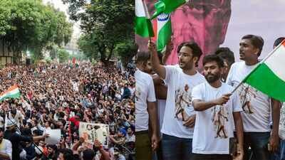 Abhijit Dipke speaks during a protest seeking Chief Election Commissioner Gyanesh Kumar's resignation. 'Cockroaches' to march to Delhi on October 10 if Gyanesh Kumar doesn't resign, CJP's Abhijeet Dipke announces new Jantar Mantar protest