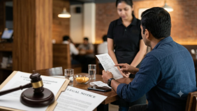 AI generated image used for representative purpose Bengaluru customer objected to Rs 128 service charge at pub, was told it was mandatory; consumer court orders refund with Rs 3,000 compensation