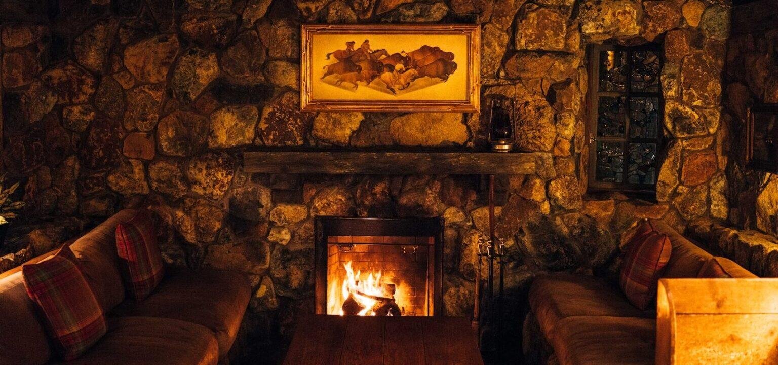 The fireplace