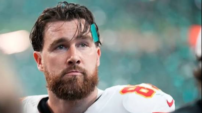 Travis Kelce turned 37 days after passing Raiders great Tim Brown for seventh place on the NFL's career receptions list (Image via Getty Images) Travis Kelce was supposed to be riding off into the sunset; instead, he's climbing the NFL record book