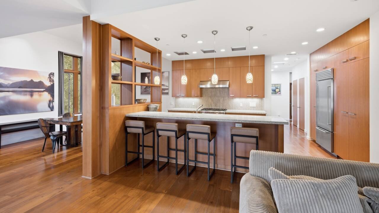 The dining space