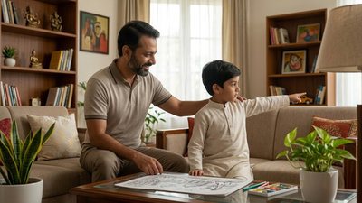 AI representation/Gemini Psychology says children who immediately change the subject after being praised may have complicated feelings about attention