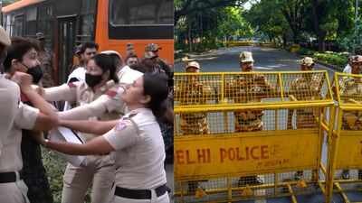 Delhi Police on Friday detained several protesters, who were trying to reach Jantar Mantar. 600 detained, 250+ trains cancelled, 45 metros shut: Ahead of CJP stir, Delhi under a security blanket