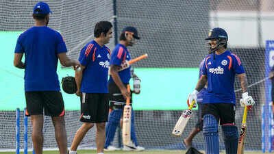 India's head coach Gautam Gambhir in conversation with Ishan Kishan during a training session. (PTI Photo) A season of opportunities: The selection battles that could reshape India’s T20I side