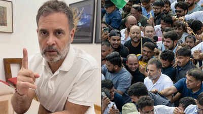 Rahul thanked his supporters saying, "proud of everybody" 'Cannot beat us, threaten us, frighten us': Rahul Gandhi thanks protesters after INDIA bloc march to SC