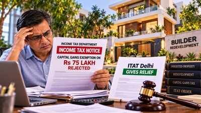 Under the 2018 redevelopment agreement, the man received Rs 75 lakh and declared the capital gains arising from the transaction. (Image for representative purpose only) He inherited land from mother, redeveloped home & received Rs 75 lakh from builder; taxman denied capital gains exemption, but ITAT Delhi gives relief, ruling multiple floors can qualify as one house