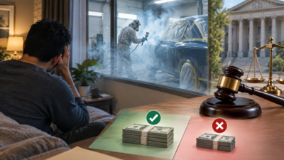 Representative Image (AI-generated) A Washington man rented an apartment beside a car-painting workshop where fumes made him ill; after a $95,904 damages judgment, an October 26 appeals court preserved $75,000 but overturned the extra damages