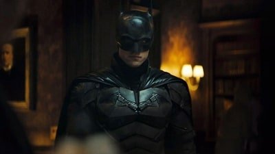 Robert Pattinson in a still from The Batman (2022).