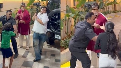 Amitabh Bachchan refuses to shake hands with fans.