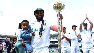 Temba Bavuma after the WTC win last year. (Action Images via Reuters)