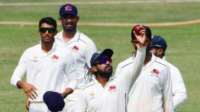 India A’s Mumbai bowler Shams Mulani. (Prakash Parsekar)