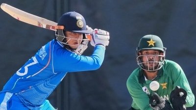 Vaibhav Sooryavanshi in action for India against Pakistan in the Asian Games 2026 final (AP) Vaibhav Sooryavanshi in action for India against Pakistan in the Asian Games 2026 final (AP)