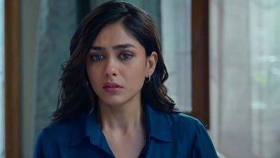 Pooja Meri Jaan review: Mrunal Thakur plays the lead role. Pooja Meri Jaan review: Mrunal Thakur plays the lead role.
