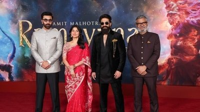 Ranbir Kapoor, Sai Pallavi, Yash and director Nitesh Tiwari attended the Los Angeles premiere of Ramayana at the Academy Museum of Motion Pictures in Los Angeles. (Pic: AFP) (AFP)