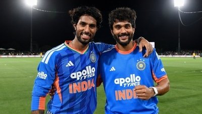 Tilak Varma and Nitish Kumar Reddy shared an unbeaten 69-run stand to take India over the line. (AP)