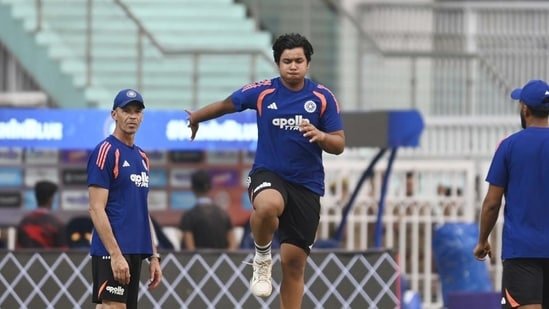 Vaibhav Sooryavanshi in action before the India vs West Indies 1st T20I