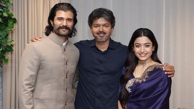 Actors Vijay Deverakonda and Rashmika Mandanna, who also happen to be husband and wife, recently met Tamil Nadu Chief Minister and former actor Thalapathy Vijay.