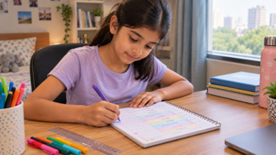 A child plans the day, but sticking to the schedule may require more than time management. Psychology says children may love making timetables, but time-management may not be the real reason they struggle to follow them