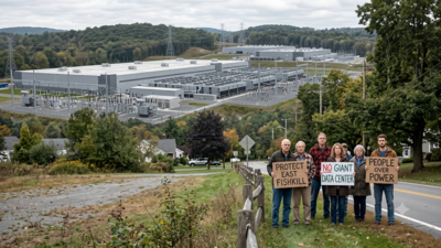 AI generated image for representation A New York town once known for IBM is resisting a 1-gigawatt AI data centre; residents fear the cost of powering it