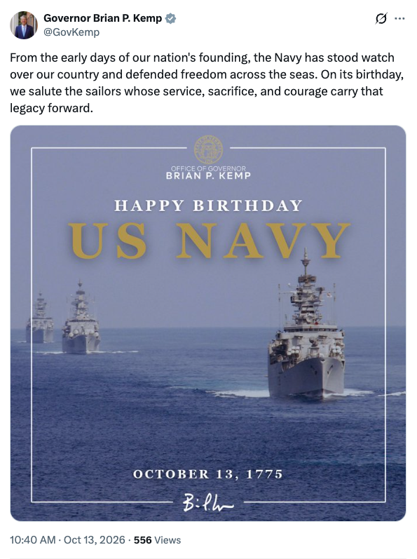 A post by Brian P Kemp