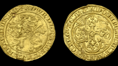 A rare gold coin from the reign of England’s Edward III, minted as a ‘leopard’ that was in circulation for just seven months in the 14th century, emerged from an ordinary suburban home and has sold at auction for £70,000