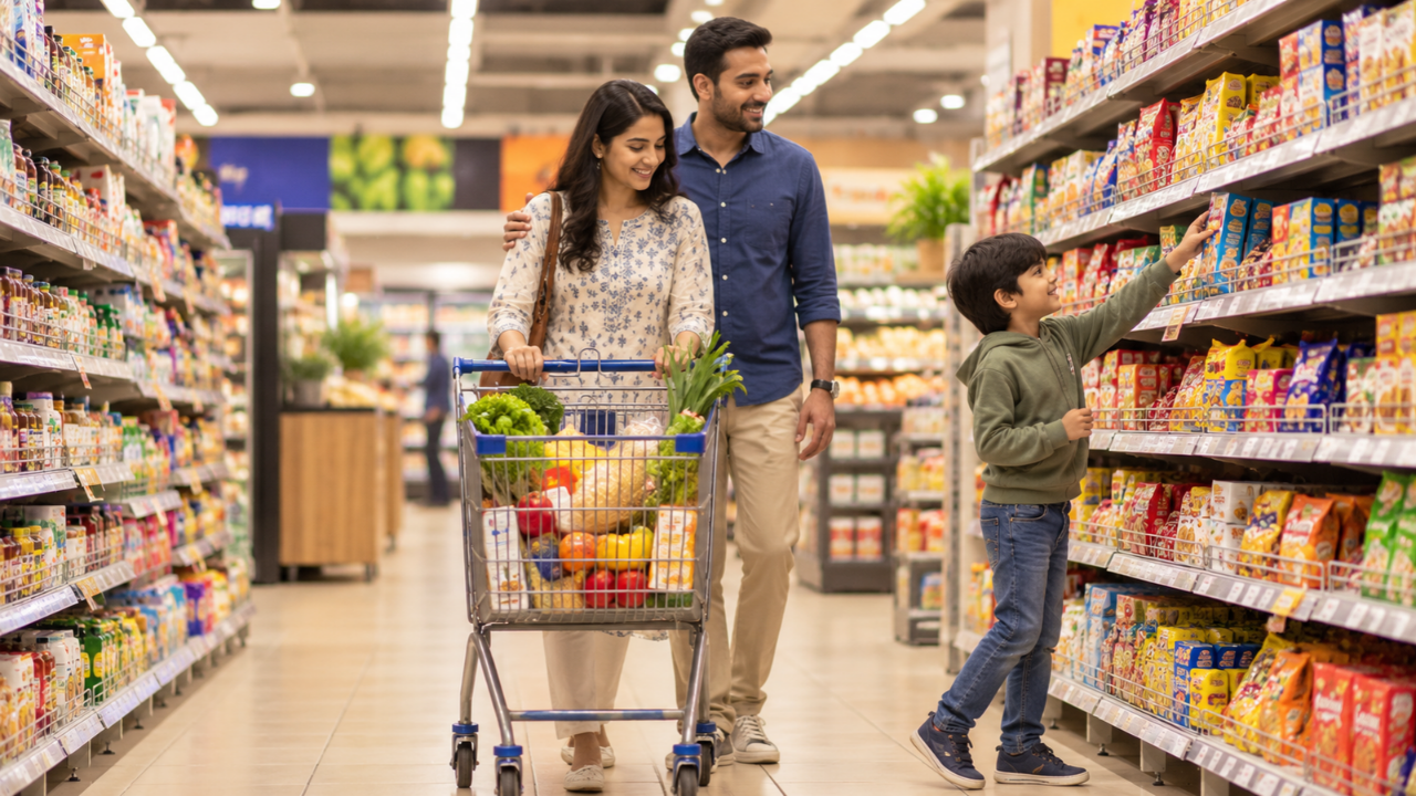 A supermarket visit can become a learning opportunity.