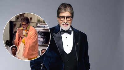 Amitabh Bachchan's 84th birthday: Crowds cheer outside Jalsa in Mumbai as the actor steps out to thank fans for their wishes - Watch