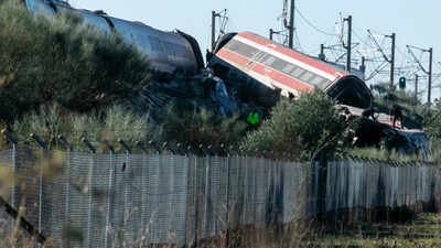 The scene of a collision between two trains in Spain's Urda (Credit: AP) 10 dead as high-speed train rams another in Spain's Toledo; videos show gutted carriages