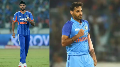 Arshdeep Singh and Bhuvneshwar Kumar Bhuvneshwar Kumar added to India squad after Arshdeep Singh suffers shoulder injury