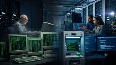 AI-generated image for representation ATM’s ‘dying technology’ problem may come to trouble data centres, as these engineers may increasingly ‘disappear’