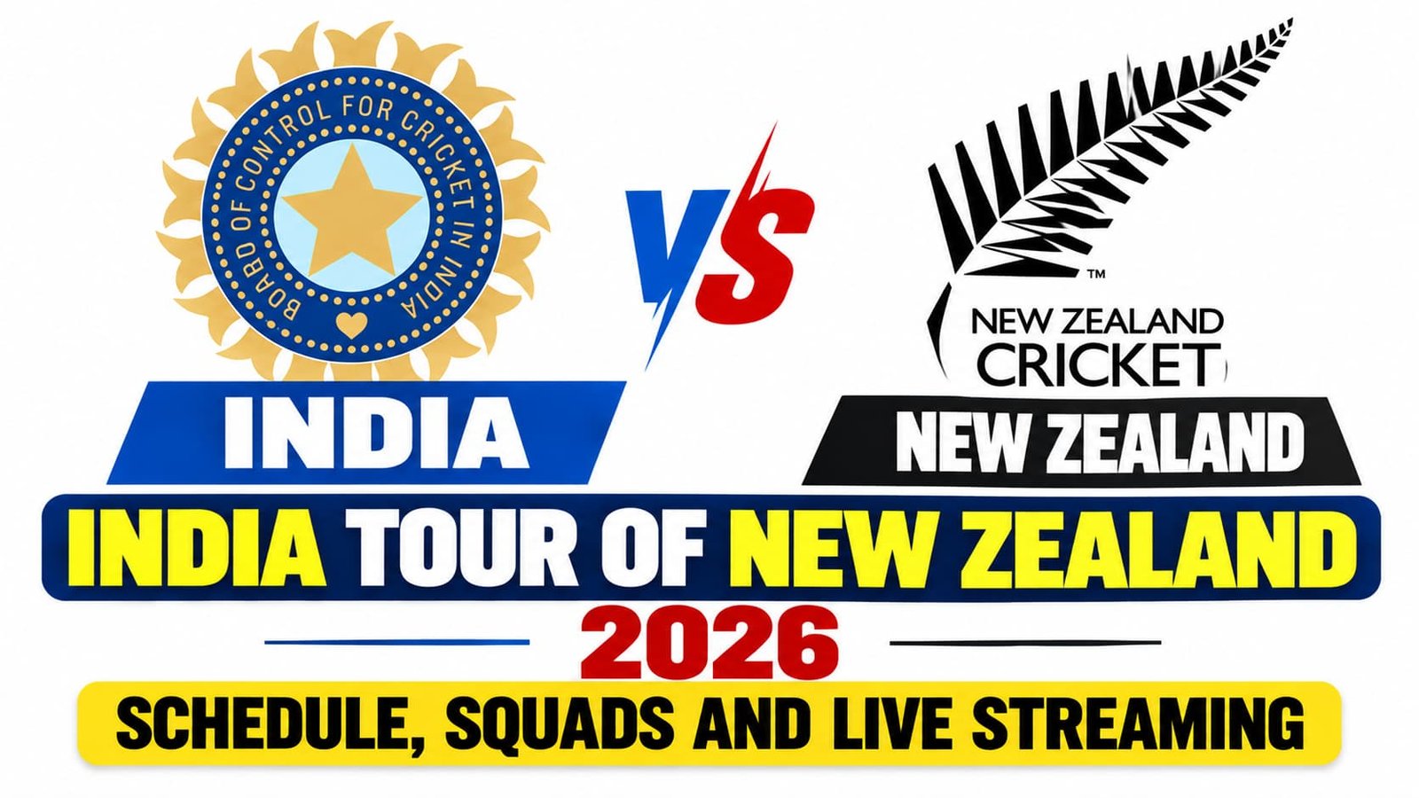 India Tour of New Zealand 2026: Schedule, Squads and Live Streaming