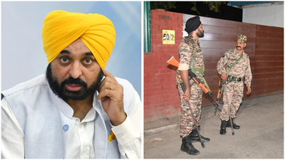 Central forces stand guard as CBI searches Punjab CM Bhagwant Mann's camp office in Chandigarh CBI raids CM Bhagwant Mann’s camp office, his OSD’s home in graft probe