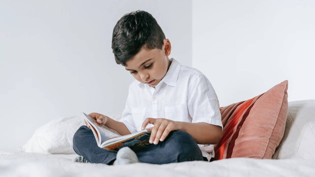 Breaking a long chapter into smaller sections can make studying feel more manageable for children.