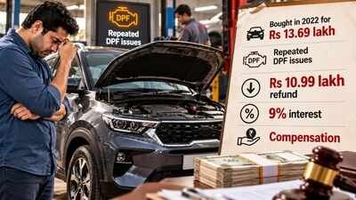 He bought a diesel SUV for Rs 13.69 lakh; but repeated DPF issues followed; consumer commission finds deficiency in service and awards Rs 10.99 lakh refund, 9% interest and compensation