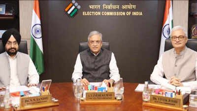 Chief election commissioner Gyanesh Kumar with election commissioners Sukhbir Singh Sandhu and Vivek Joshi. SC seeks EC response on changes during SIR: Why has Form 6 become a flashpoint — explained