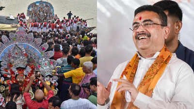 Only ‘sanatanis’ will touch idols during immersion: West Bengal CM Suvendu Adhikari