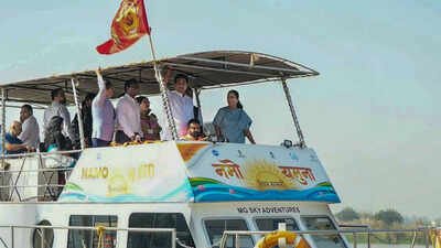 Delhi's chief minister Rekha Gupta inspected the Namo Yamuna River Safari project ahead of its upcoming launch Namo Yamuna River Safari: Delhi’s 5km cruise to offer 40-minute rides at Rs 500 ahead of Chhath