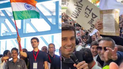 Social media influencer Dhruv Rathee win London holding protest Dhruv Rathee flies to London and joins ‘Jantar Mantar’ protest
