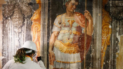 Disapproving nuns painted over the risqué frescoes in Rome's long-neglected Villa Silvestri Rivaldi for 300 years; restorers are now exposing them